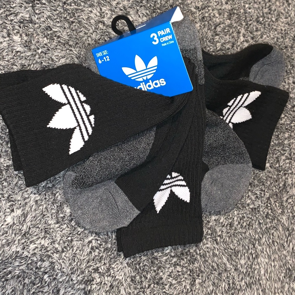 ADIDAS MENS Crew Moisture Wicking Socks size 6-12